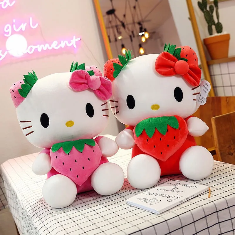 Hello Kitty Plush Stuffed Toy Strawberry Clothes