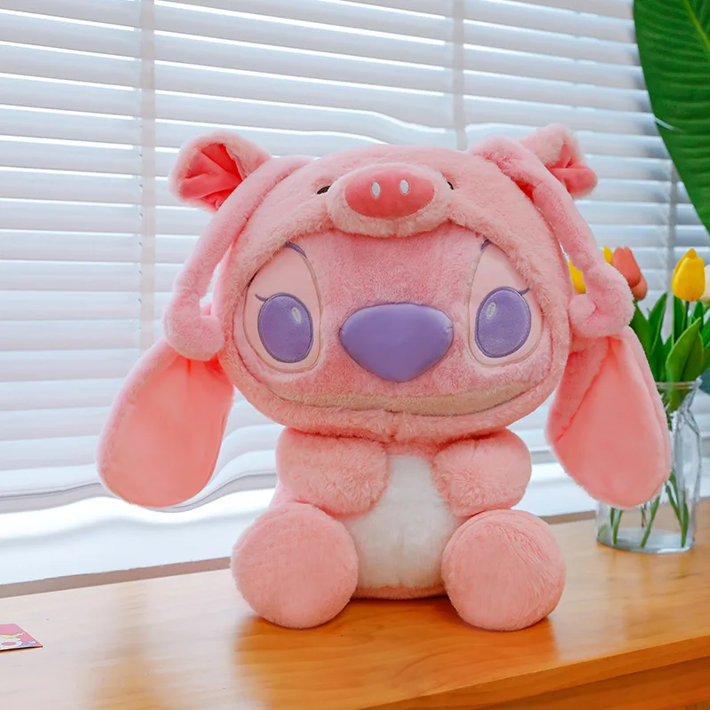 Disney Stitch Panda Plush Doll – Blue & Pink